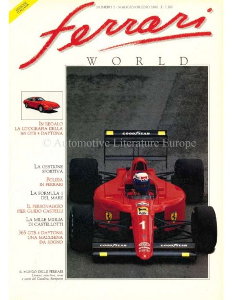 1990 FERRARI WORLD MAGAZINE 7 ITALIAN