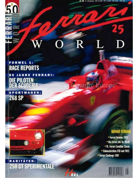 1997 FERRARI WORLD MAGAZINE 25 DUITS