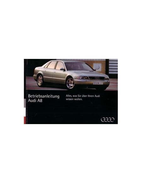 1994 AUDI A8 INSTRUCTIEBOEKJE DUITS