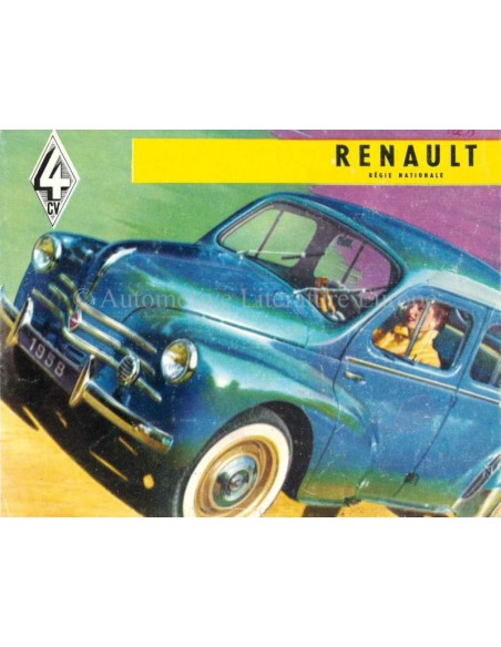 1958 RENAULT 4CV BROCHURE NEDERLANDS