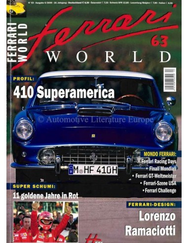 2006 FERRARI WORLD MAGAZINE 63 GERMAN