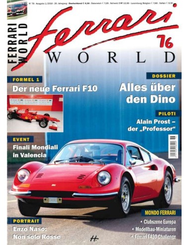 2010 FERRARI WORLD MAGAZINE 76 GERMAN