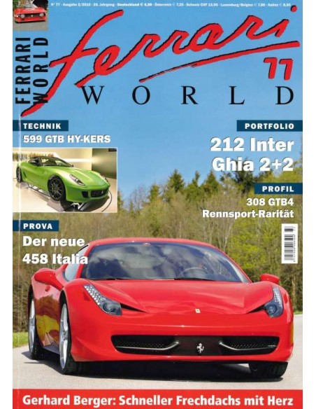 2010 FERRARI WORLD MAGAZINE 77 GERMAN