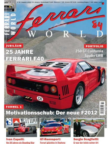 2012 FERRARI WORLD MAGAZINE 84 DUITS