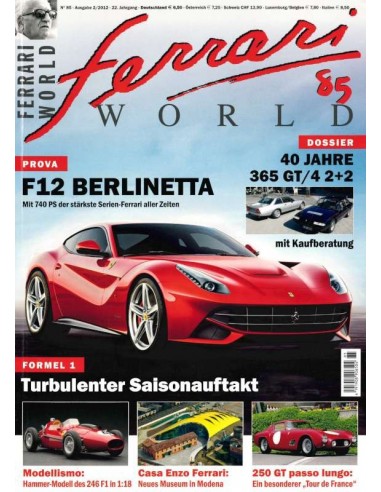 2012 FERRARI WORLD MAGAZINE 85 DUITS