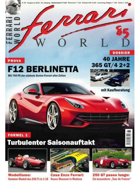 2012 FERRARI WORLD MAGAZINE 85 GERMAN