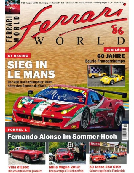 2012 FERRARI WORLD MAGAZINE 86 GERMAN