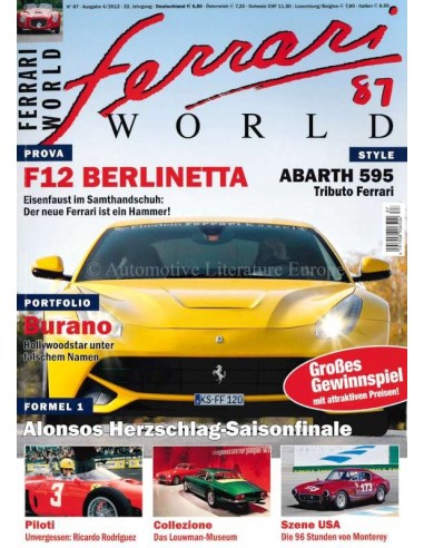 2012 FERRARI WORLD MAGAZINE 87 DUITS