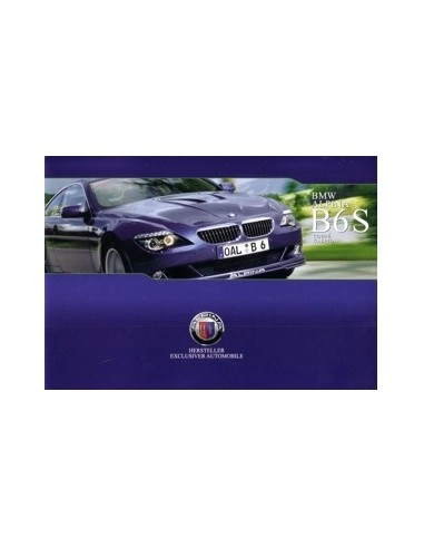 2008 BMW ALPINA B6S COUPE & CABRIO BROCHURE DUITS
