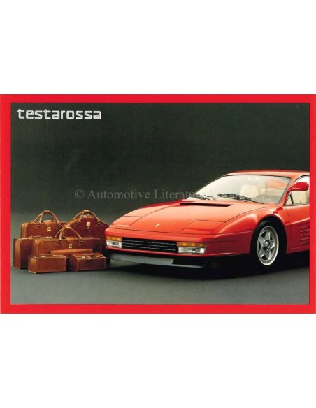 1986 FERRARI SETS OF SUITCASES BROCHURE ITALIAANS ENGELS