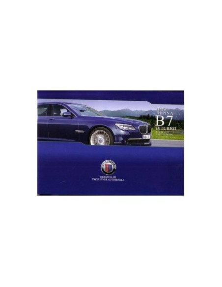 2009 BMW ALPINA B7 BITURBO BROCHURE DUITS