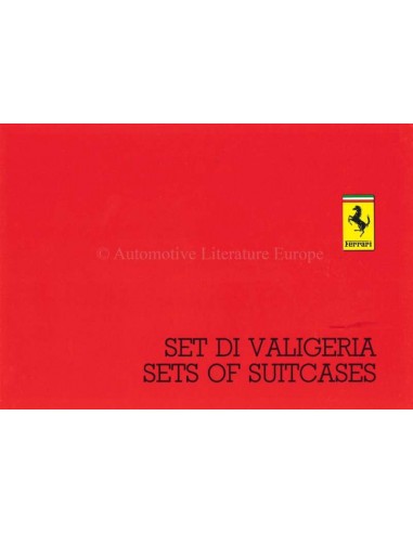 1986 FERRARI SETS OF SUITCASES BROCHURE ITALIAN ENGLISH