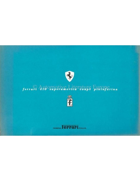 1956 FERRARI 410 SUPERAMERICA BROCHURE ENGELS