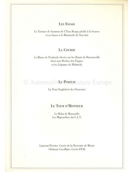 1992 FERRARI F40 BROCHURE FRENCH