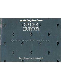 1983 FIAT 124 PININFARINA SPIDER EUROPA INSTRUCTIEBOEKJE ITALIAANS