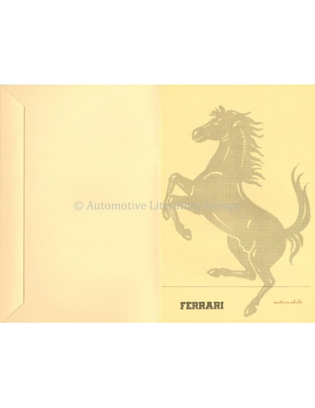 1992 FERRARI HERSTELLUNGSPROGRAMM 1946/47 NACHDRUCK PROSPEKT ITALIENISCH