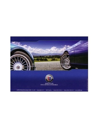 2009 BMW ALPINA PROGRAMMA BROCHURE ENGELS