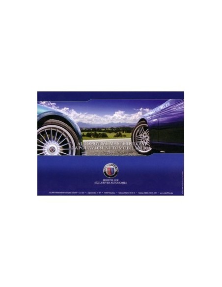 2009 BMW ALPINA PROGRAMMA BROCHURE ENGELS