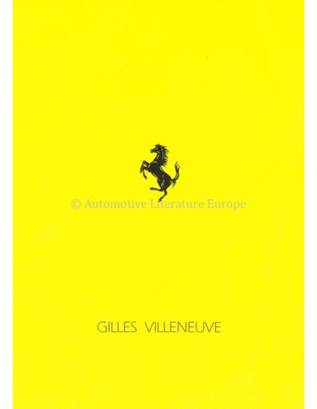 1992 FERRARI GILLES VILLENEUVE COMMEMORATIVE BROCHURE 716/92