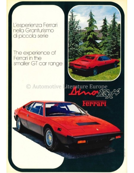 1975 FERRARI 308 GT4 BROCHURE ENGELS (VS)