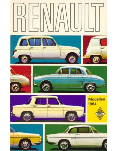 1964 RENAULT PROGRAMMA BROCHURE NEDERLANDS