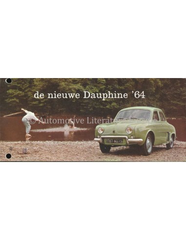 1964 RENAULT DAUPHINE BROCHURE NEDERLANDS