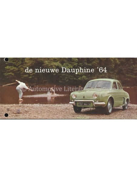 1964 RENAULT DAUPHINE BROCHURE DUTCH