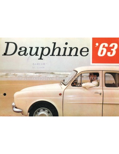 1963 RENAULT DAUPHINE BROCHURE DUTCH