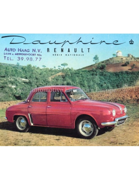 1956 RENAULT DAUPHINE PROSPEKT NIEDERLÄNDISCH