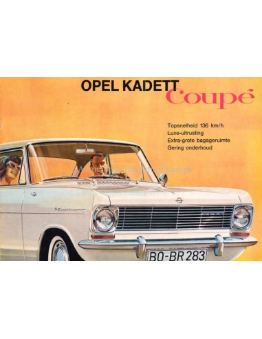 1964 OPEL KADETT A COUPÉ BROCHURE DUTCH