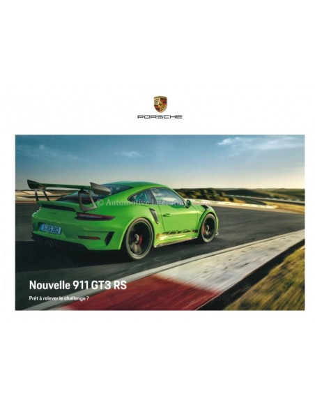 2019 PORSCHE 911 GT3 RS HARDCOVER PROSPEKT FRANZÖSISCH
