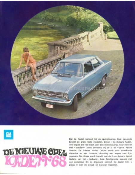 1968 OPEL KADETT B PROGRAMM PROSPEKT NIEDERLÄNDISCH