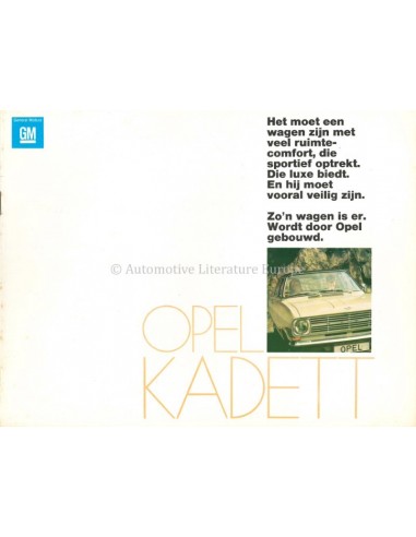 1970 OPEL KADETT B PROGRAMMA BROCHURE NEDERLANDS