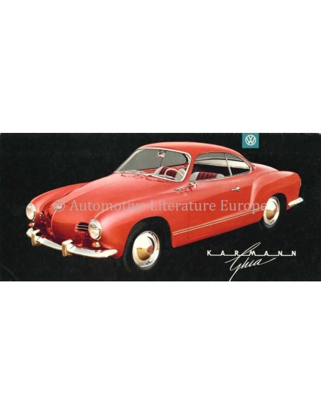 1957 VOLKSWAGEN 1500 KARMANN GHIA BROCHURE ENGLISH