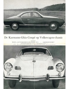 1955 VOLKSWAGEN KARMANN GHIA BROCHURE DUTCH