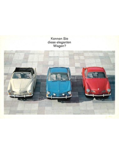 1966 VOLKSWAGEN KARMANN GHIA BROCHURE GERMAN