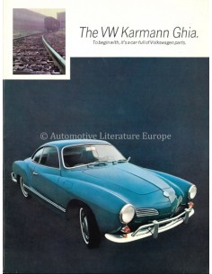 1968 VOLKSWAGEN KARMANN GHIA BROCHURE ENGLISH (US)