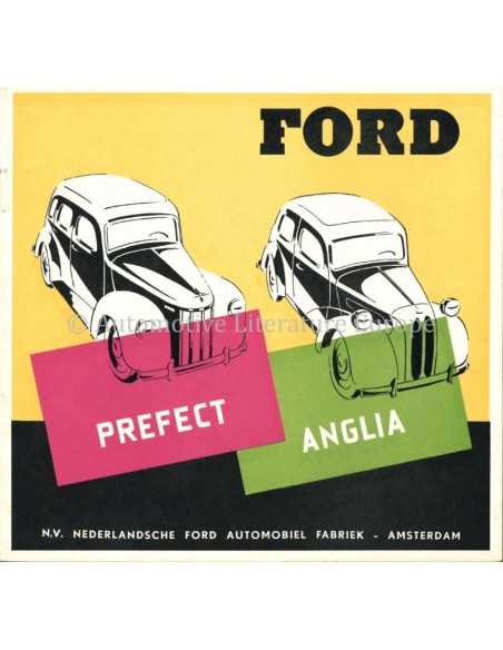 1951 FORD PREFECT & ANGLIA PROSPEKT NIEDERLÄNDISCH