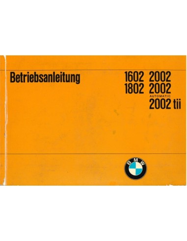 1971 BMW 1602 1802 2002 INSTRUCTIEBOEKJE DUITS