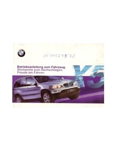 2000 BMW X5 INSTRUCTIEBOEKJE DUITS