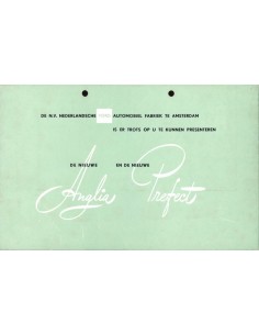 1954 FORD PREFECT & ANGLIA PROSPEKT NIEDERLÄNDISCH