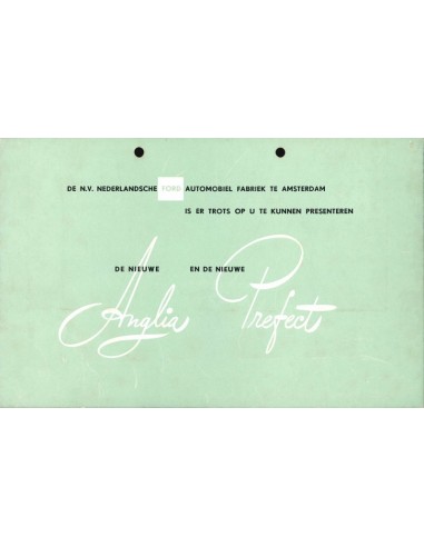 1954 FORD PREFECT & ANGLIA PROSPEKT NIEDERLÄNDISCH