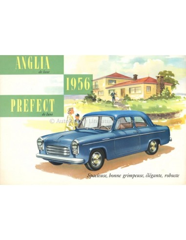 1956 FORD PREFECT / ANGLIA DELUXE BROCHURE FRENCH