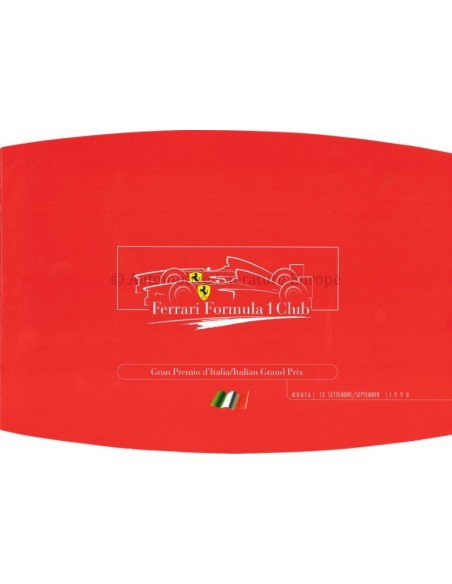 1998 FERRARI FORMULA 1 CLUB MAPPE ITALIENISCH