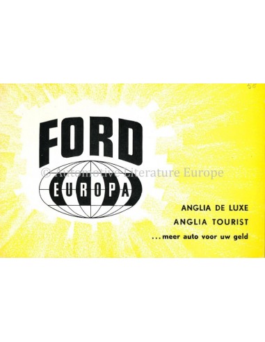 1958 FORD ANGLIA DELUXE / TOURIST BROCHURE NEDERLANDS