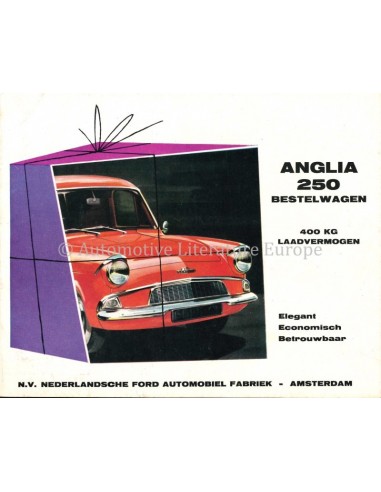 1961 FORD ANGLIA 250 BESTELWAGEN BROCHURE NEDERLANDS