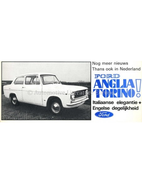 1965 FORD ANGLIA TORINO LEAFLET NEDERLANDS