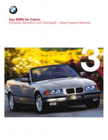1998 BMW 3 SERIE CABRIO BROCHURE DUITS
