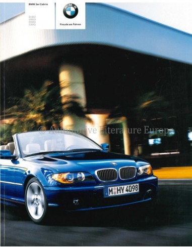 2003 BMW 3 SERIE CABRIOLET BROCHURE DUITS