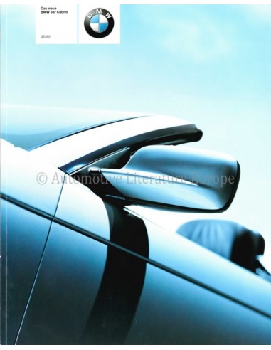 2000 BMW 3 SERIES CONVERTIBLE BROCHURE GERMAN